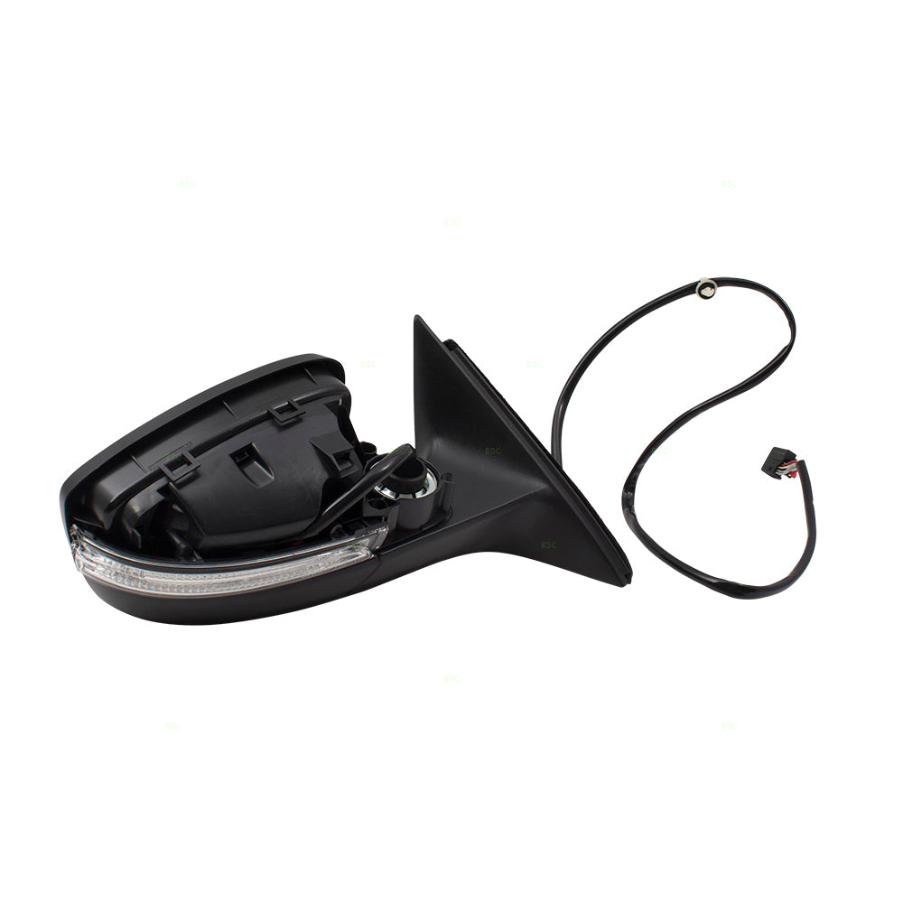 Brock Replacement Passengers Power Side View Mirror Heated Signal Memory Compatible with 2012 2013 2014 2015 Passat 561857508S9B9