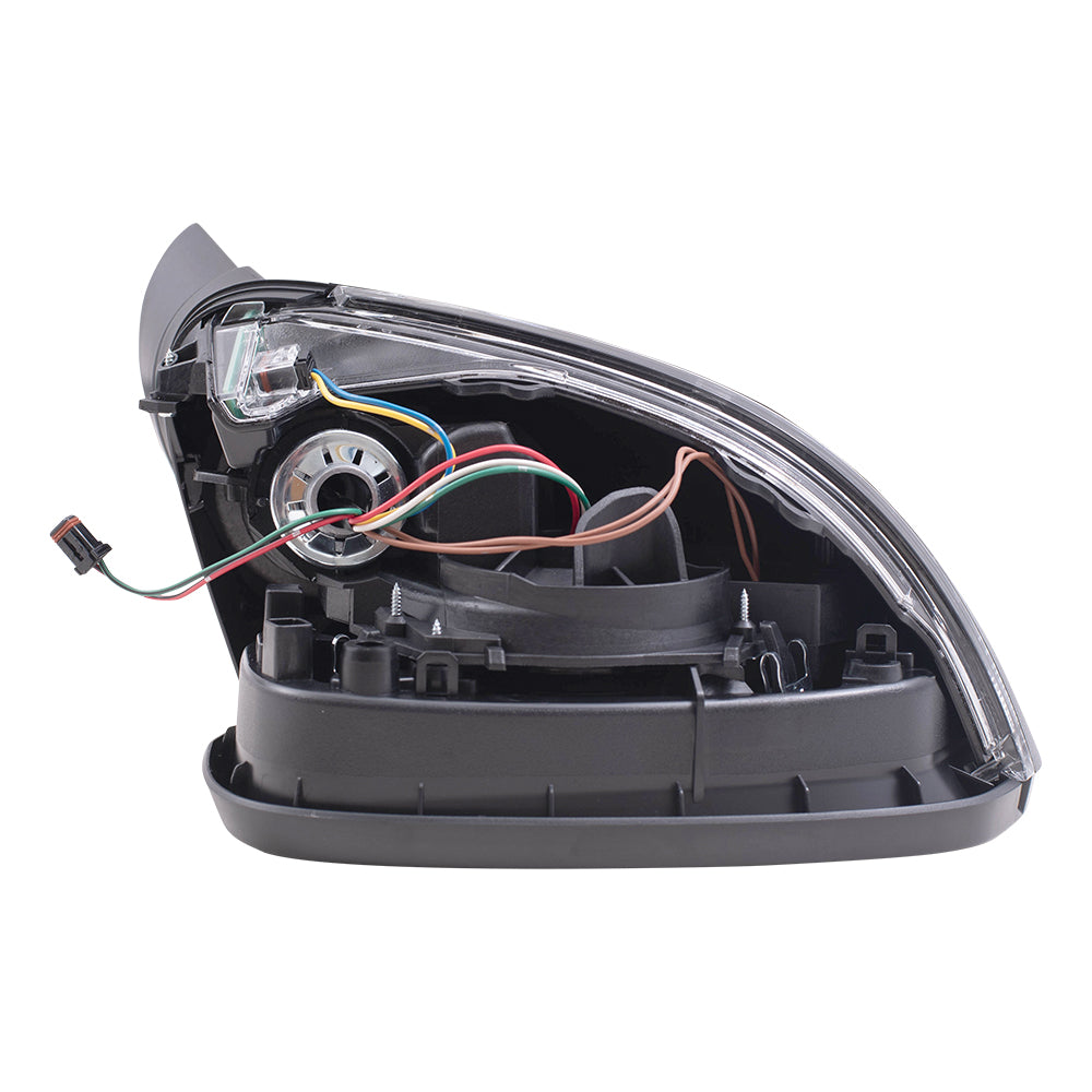 Brock Replacement Driver and Passenger Set Power Mirrors w/ Heat Signal Lane Departure Warning Compatible with 17-19 A4 17-19 A4 Allroad 18-19 S4