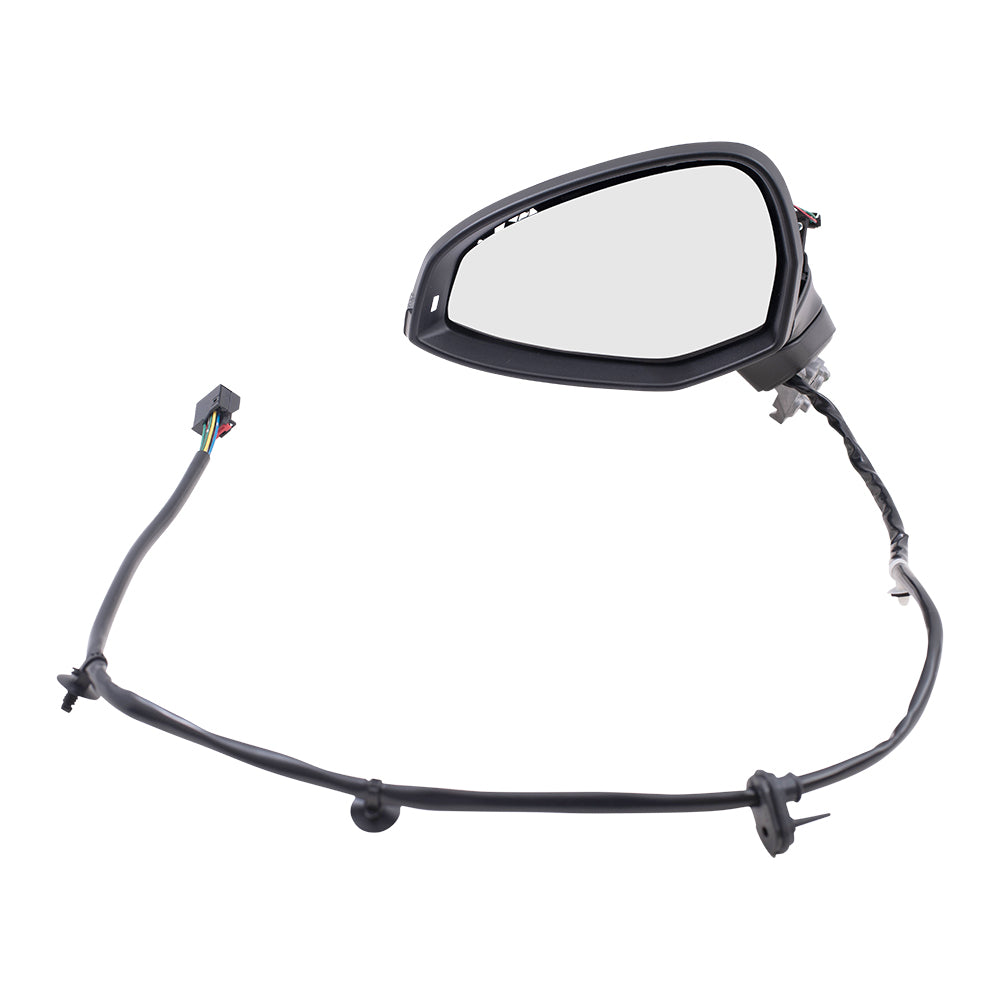 Brock Replacement Driver Side Power Mirror w/ Heat Signal Lane Daparture Warning Compatible with 17-19 A4 17-19 A4 Allroad 18-19 S4