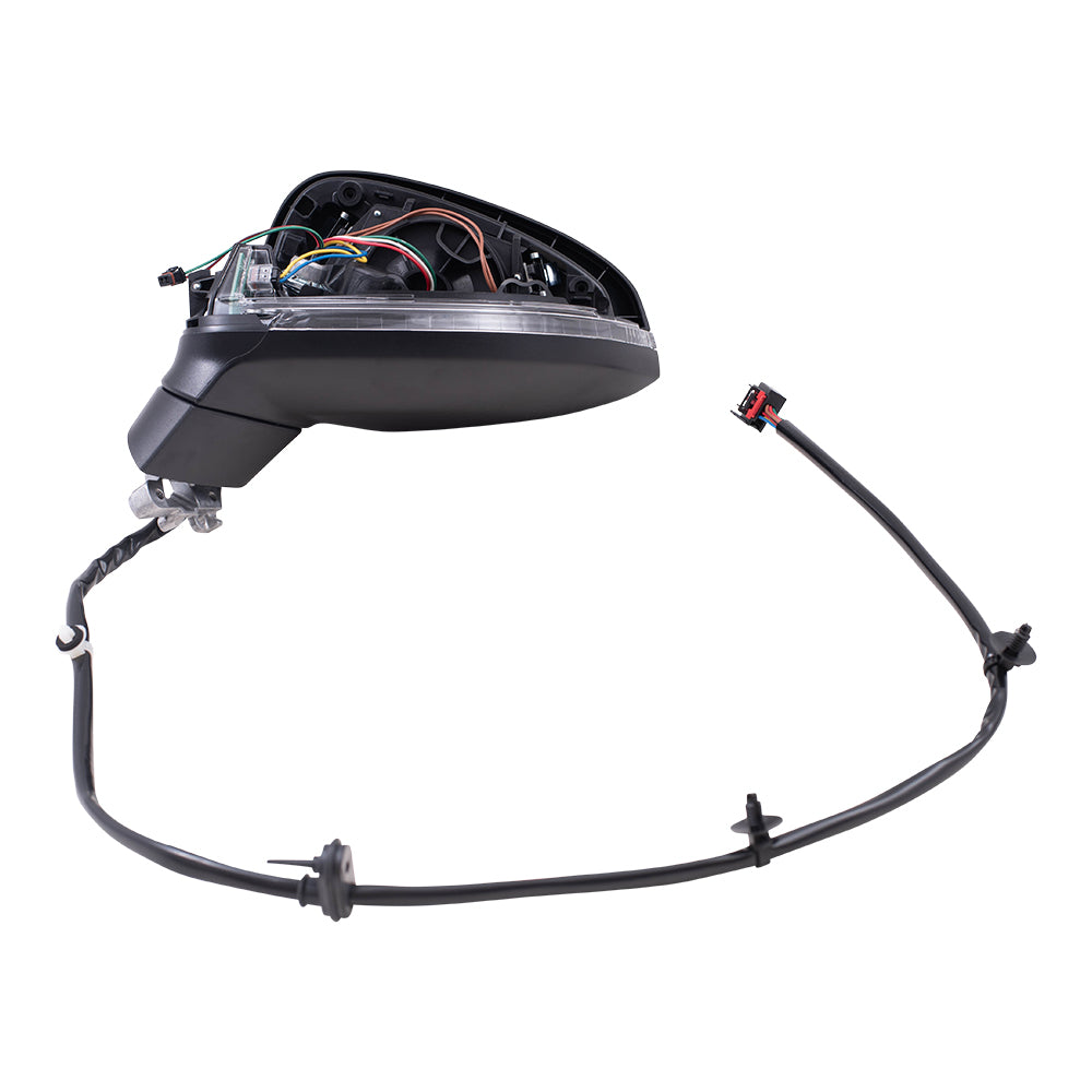 Brock Replacement Driver Side Power Mirror w/ Heat Signal Lane Daparture Warning Compatible with 17-19 A4 17-19 A4 Allroad 18-19 S4