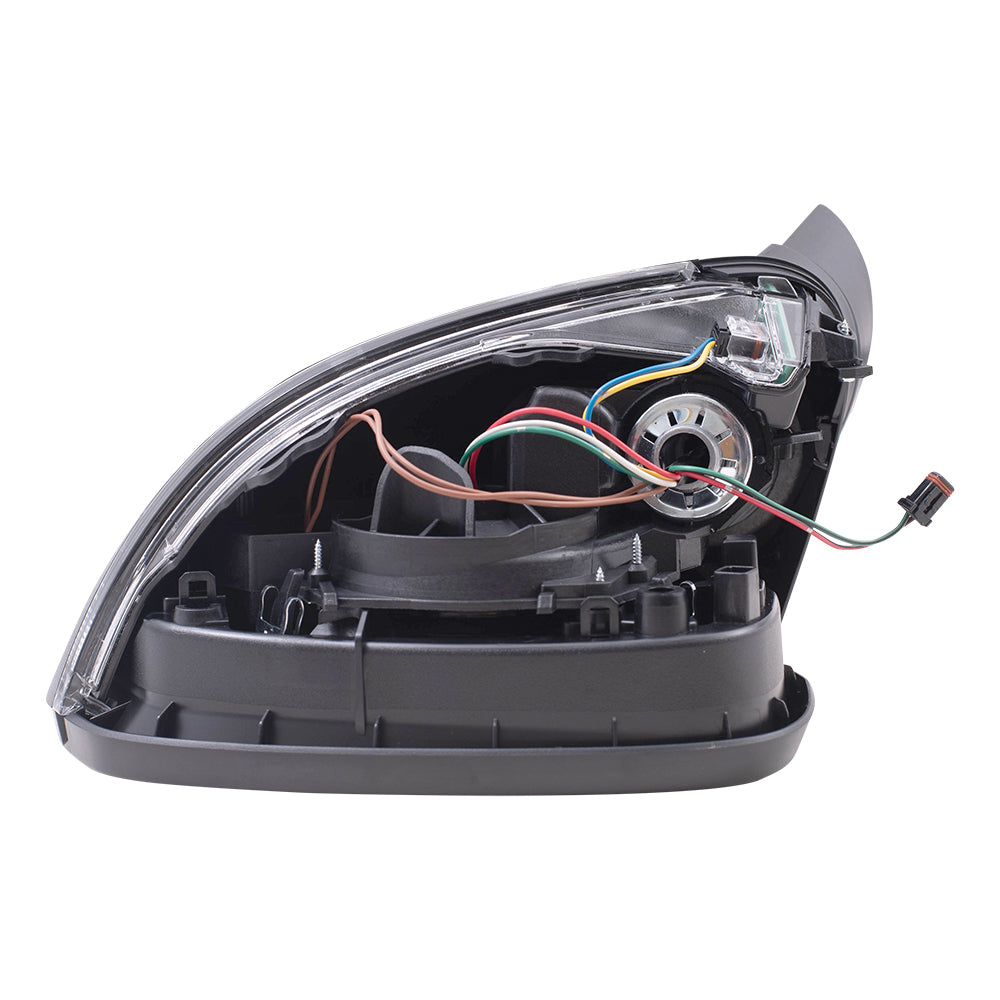 Brock Replacement Driver Side Power Mirror w/ Heat Signal Lane Daparture Warning Compatible with 17-19 A4 17-19 A4 Allroad 18-19 S4