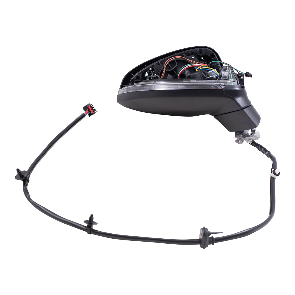 Brock Replacement Passenger Side Power Mirror w/ Heat Signal Lane Departure Warning Compatible with 17-19 A4 17-19 A4 Allroad 18-19 S4