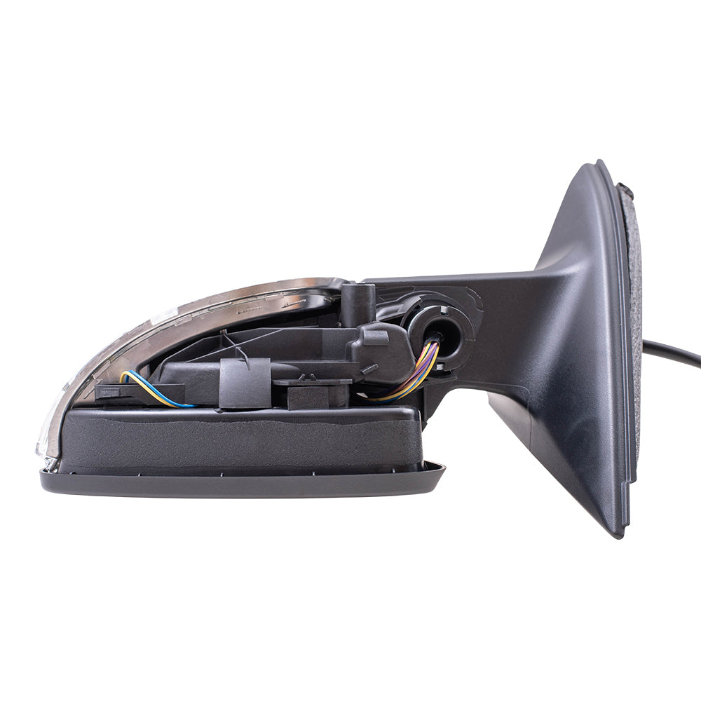 Brock Aftermarket Replacement Driver Left Power Mirror Paint to Match Gray with Heat-Signal-Memory-Manual Fold without Blind Spot Detection Compatible with 2011-2018 Volkswagen Jetta