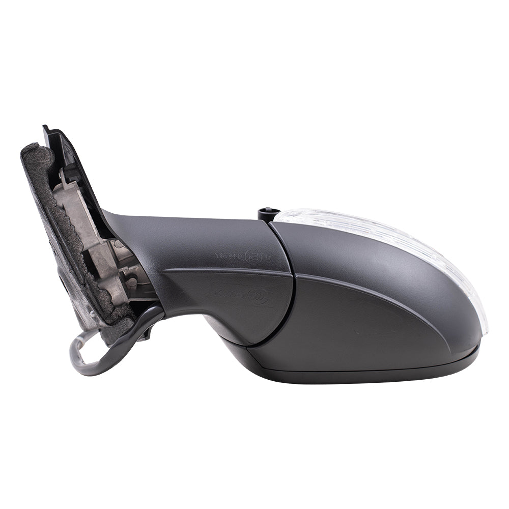 Brock Aftermarket Replacement Driver Left Power Mirror Paint to Match Gray with Heat-Signal-Memory-Manual Fold without Blind Spot Detection Compatible with 2011-2018 Volkswagen Jetta