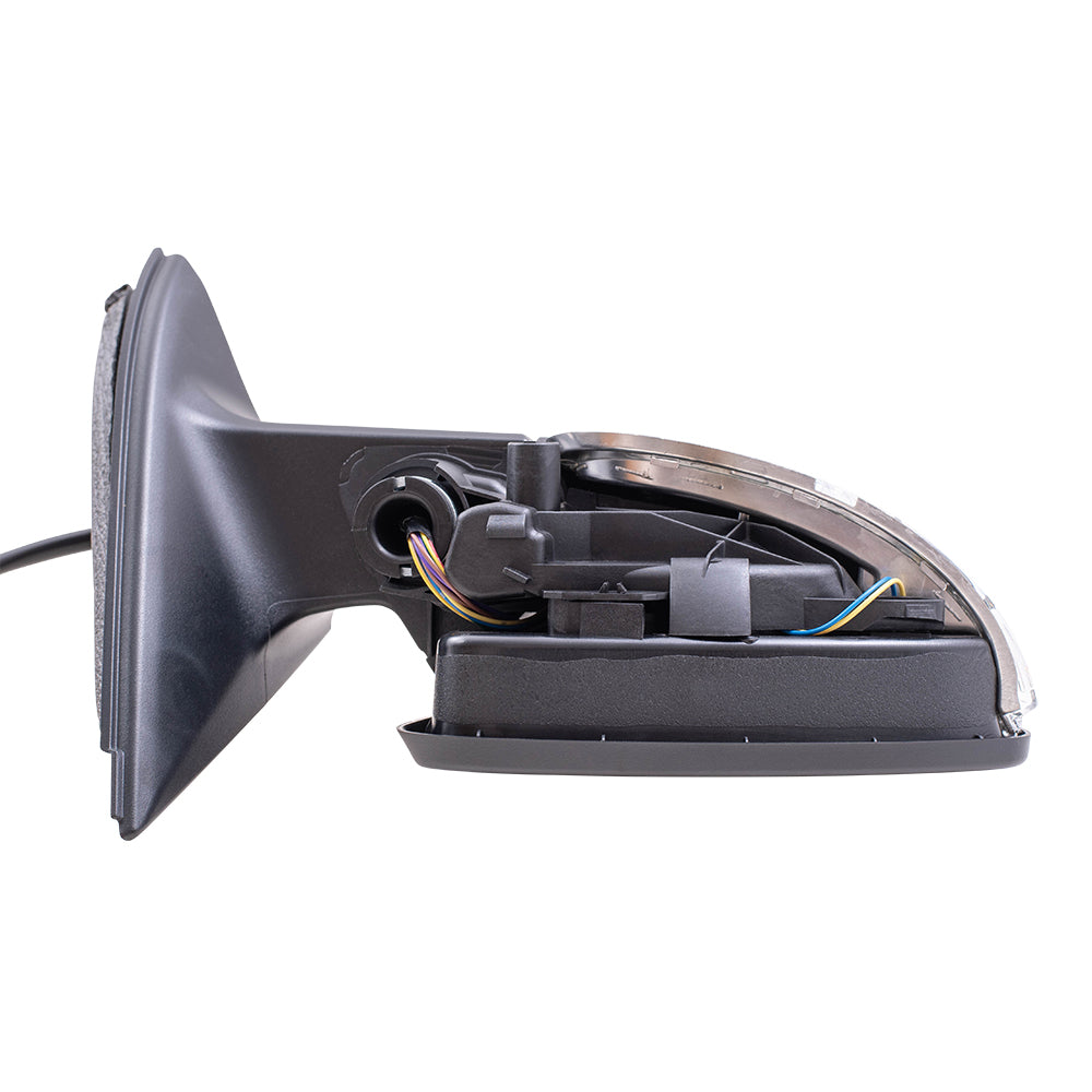 Brock Aftermarket Replacement Passenger Right Power Mirror Paint to Match Gray with Heat-Signal-Memory-Manual Fold without Blind Spot Detection Compatible with 2011-2018 Volkswagen Jetta