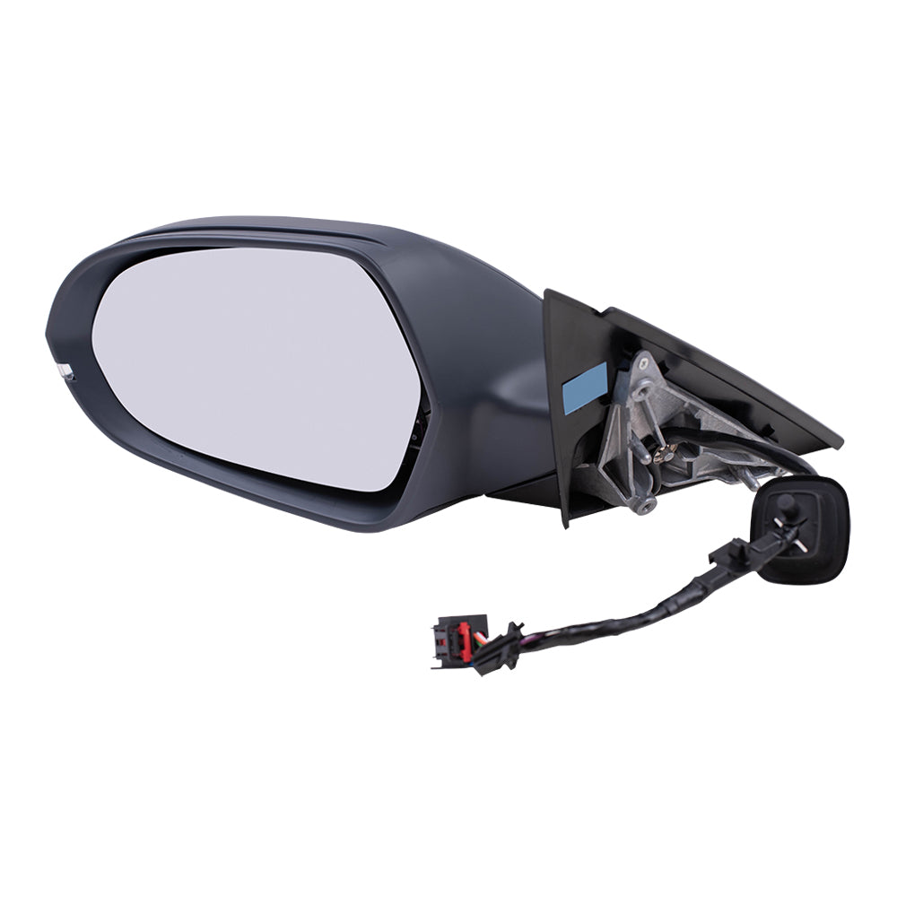 Brock Replacement Driver Power Folding Mirror Heated with Signal Compatible with 2012 2013 2014 2015 2016 2017 2018 A6