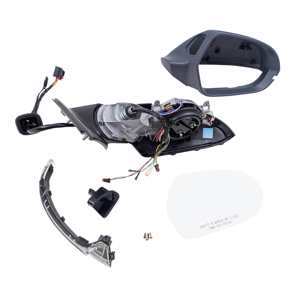 Brock Replacement Set Power Folding Mirrors Heated Signal with Lane Change Assist Compatible with 2012 2013 2014 2015 2016 2017 2018 A6