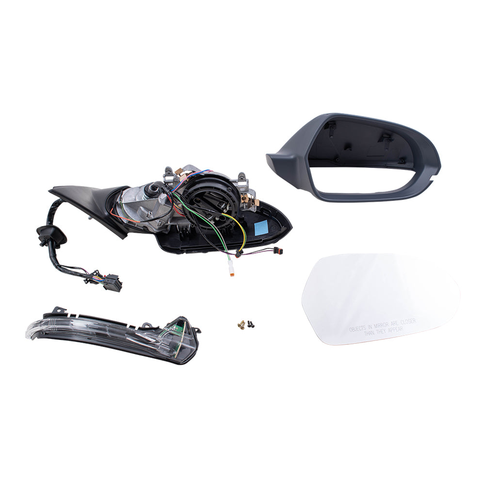 Brock Replacement Set Power Folding Mirrors Heated Signal with Memory Compatible with 2012 2013 2014 2015 2016 2017 2018 A6