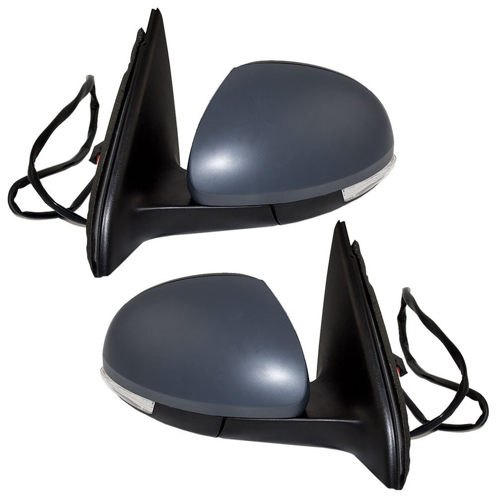 Brock Replacement Driver and Passenger Power Side View Mirrors Heated Signal Compatible with 2009-2018 Tiguan & Tiguan Limited 5N1857507P9B9 5N0857538GRU