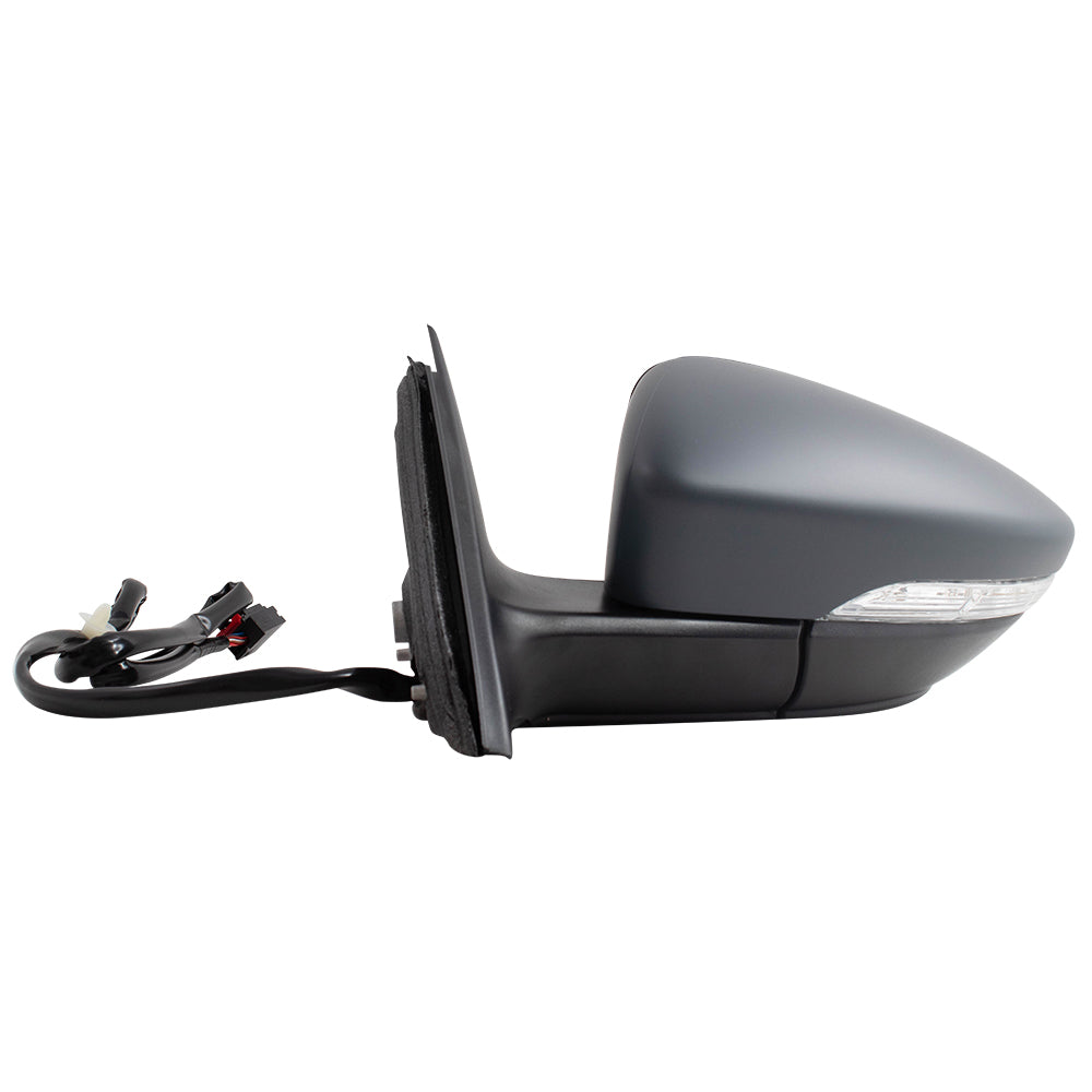 Brock Replacement Drivers Power Folding Side View Mirror Heated Signal without BLIS Compatible with 2016 2017 2018 2019 Passat 561857507BB9B9