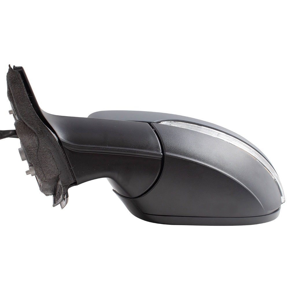 Brock Replacement Drivers Power Folding Side View Mirror Heated Signal without BLIS Compatible with 2016 2017 2018 2019 Passat 561857507BB9B9