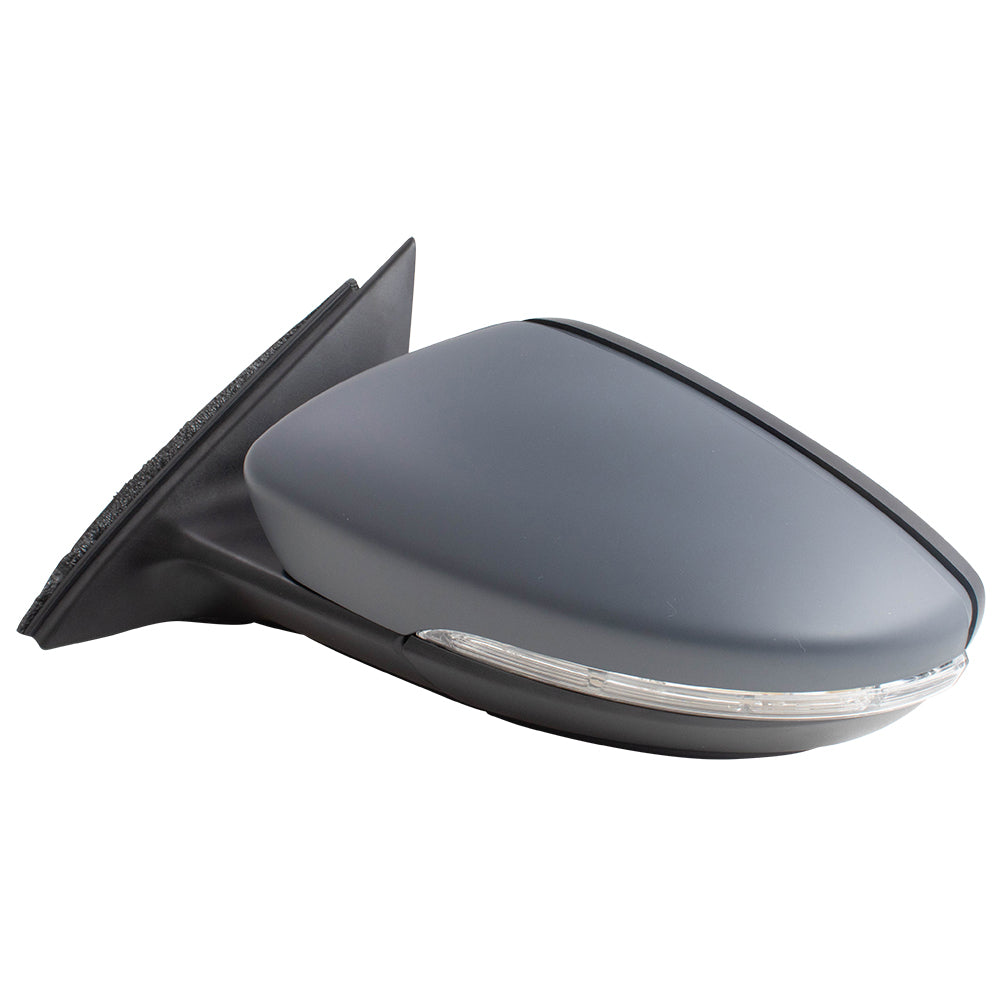 Brock Replacement Drivers Power Folding Side View Mirror Heated Signal without BLIS Compatible with 2016 2017 2018 2019 Passat 561857507BB9B9