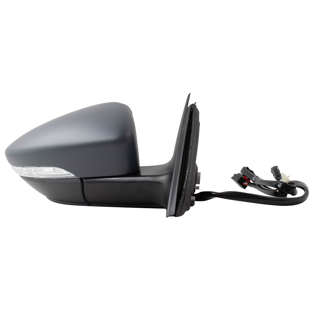 Brock Replacement Passengers Power Folding Side View Mirror Heated Signal without BLIS Compatible with 2016 2017 2018 2019 Passat 561857522AB