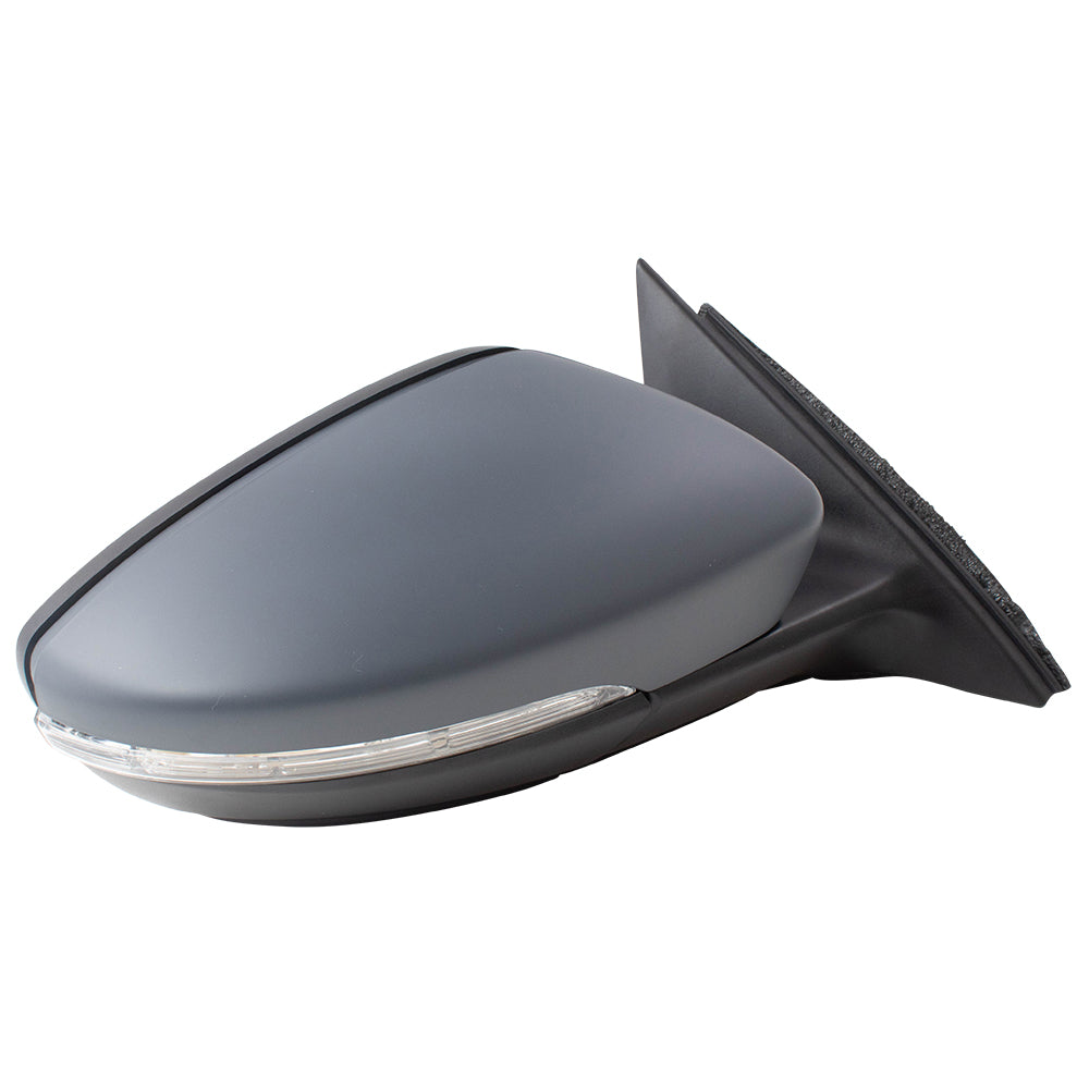 Brock Replacement Passengers Power Folding Side View Mirror Heated Signal without BLIS Compatible with 2016 2017 2018 2019 Passat 561857522AB