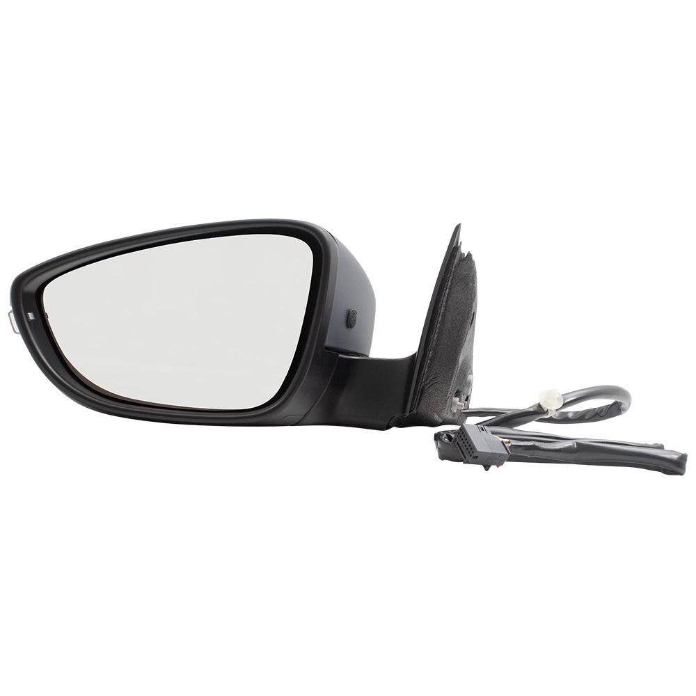 Brock Replacement Drivers Power Folding Side View Mirror Heated Signal Memory without BLIS Compatible with 2016 2017 2018 2019 Passat 561857507BF9B9