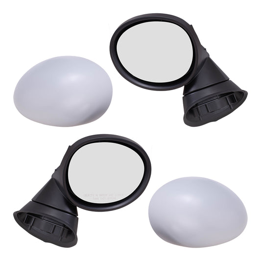 Brock Replacement Driver and Passenger Set Power Mirror Assemblies w/ Heat Memory Compatible with 17-19 Countryman