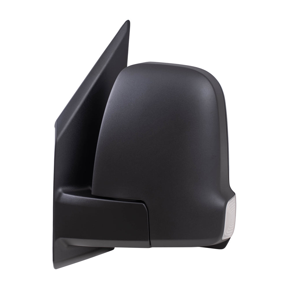 Brock Replacement Driver Side Power Mirror Textured Black with Heat, Signal, Blind Spot Detection & Manual Fold without Camera Compatible with 2019-2020 Sprinter Cargo 1500/2500/3500 (907)