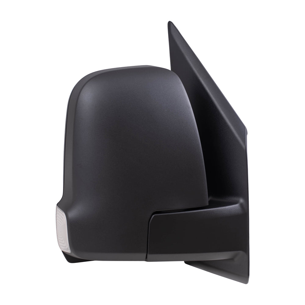 Brock Replacement Passenger Side Power Mirror Textured Black with Heat, Signal, Blind Spot Detection & Manual Fold W/O Camera Compatible with 2019-2020 Sprinter Cargo 1500/2500/3500 (907)