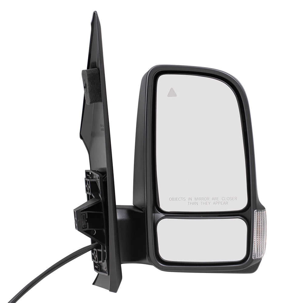 Brock Replacement Driver and Passenger Side Power Mirrors Textured Black with Heat, Signal, Blind Spot Detection & Power Fold Compatible with 2019-2020 Sprinter Cargo 1500/2500/3500 (907)
