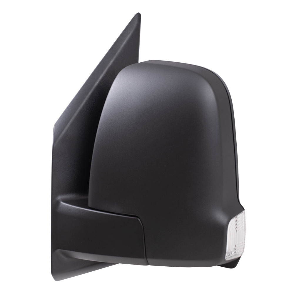 Brock Replacement Driver Side Power Mirror Textured Black with Heat, Signal, Blind Spot Detection & Power Fold W/O Camera Compatible with 2019-2020 Sprinter Cargo 1500/2500/3500 (907)