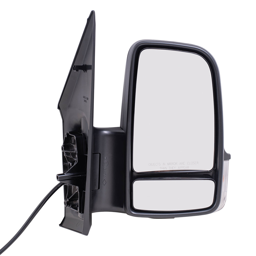 Brock Replacement Passenger Side Power Mirror Short Arm with Heat, Signal & Manual Fold Compatible with 2019-2020 Sprinter Cargo 3500XD(907) & 2019-2020 Springer Cargo 4500 (907)