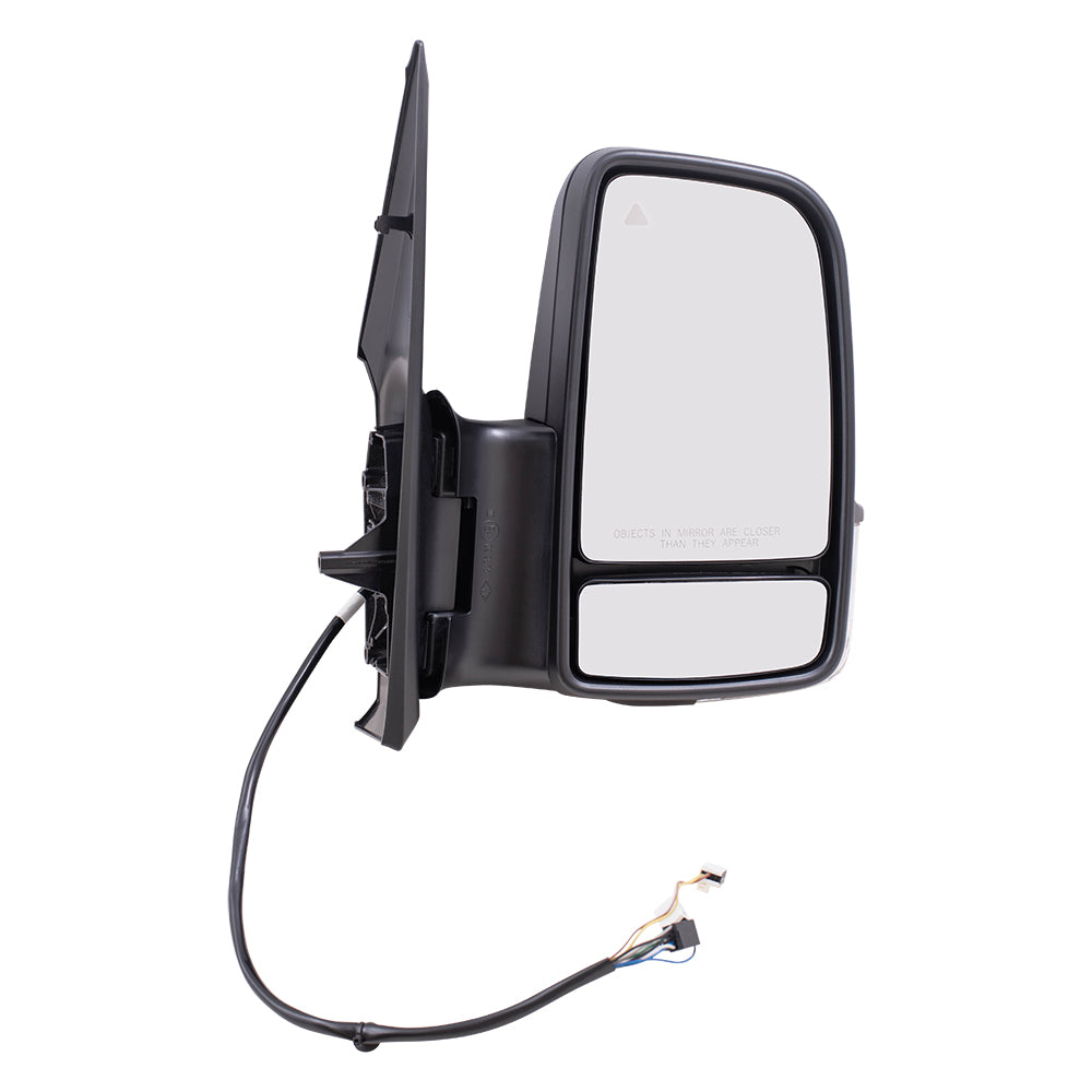Brock Replacement Driver and Passenger Side Power Mirror Short Arms with Heat, Signal, Manual Fold & Blind Spot Detection Compatible with 2019-2020 Sprinter Cargo 3500XD (907)/ 4500 (907)