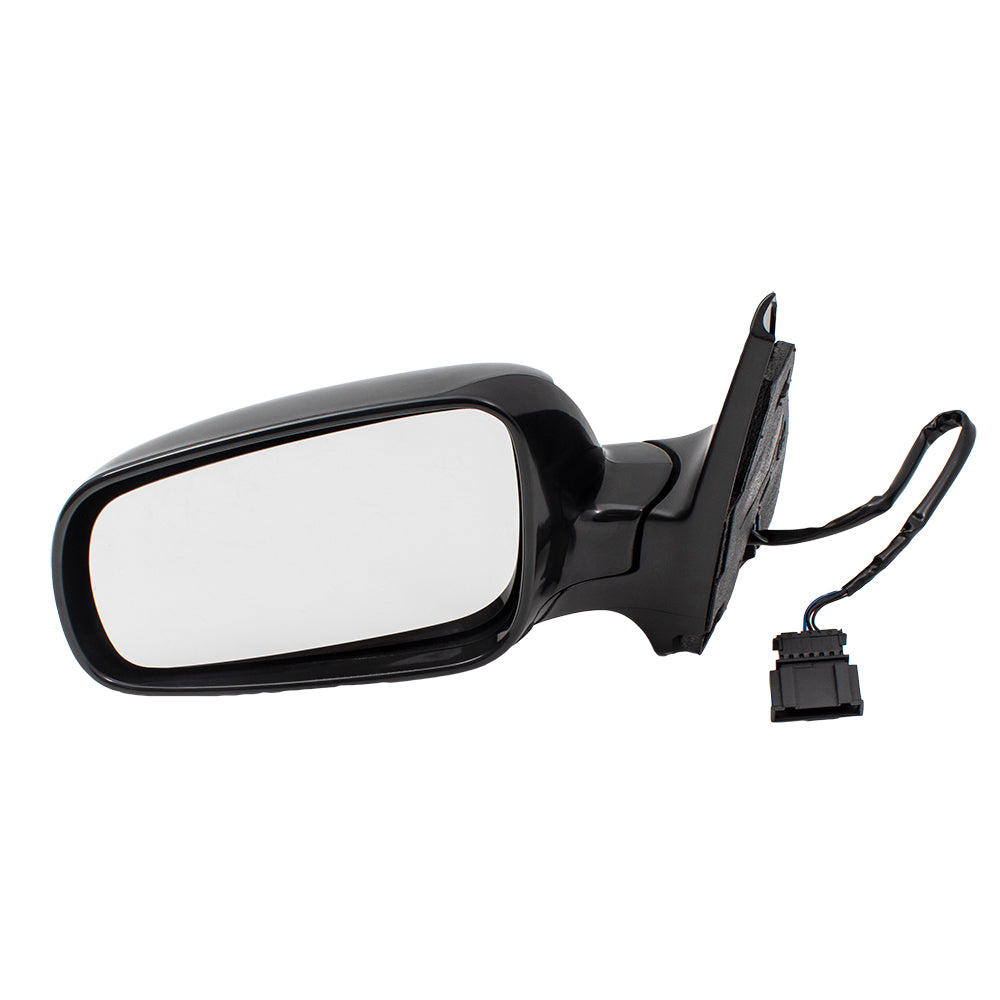 Brock Replacement Driver and Passenger Side Power Mirrors Paint to Match Black with Heat and Clear Glass without Memory Compatible with 1999-2005 A4 1999-2007 Golf both Gen 4 ONLY
