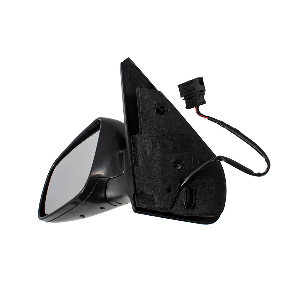 Brock Replacement Driver and Passenger Side Power Mirrors Paint to Match Black with Heat and Clear Glass without Memory Compatible with 1999-2005 A4 1999-2007 Golf both Gen 4 ONLY