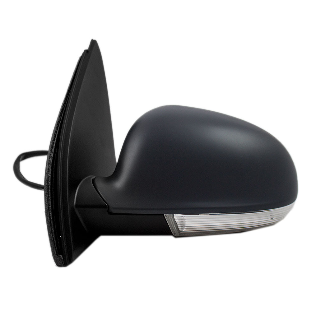 Brock Replacement Drivers Power Side View Mirror Heated Signal with Gray Cover Compatible with 2006 2007 2008 2009 Rabbit GTI 1K1857507DC9B9