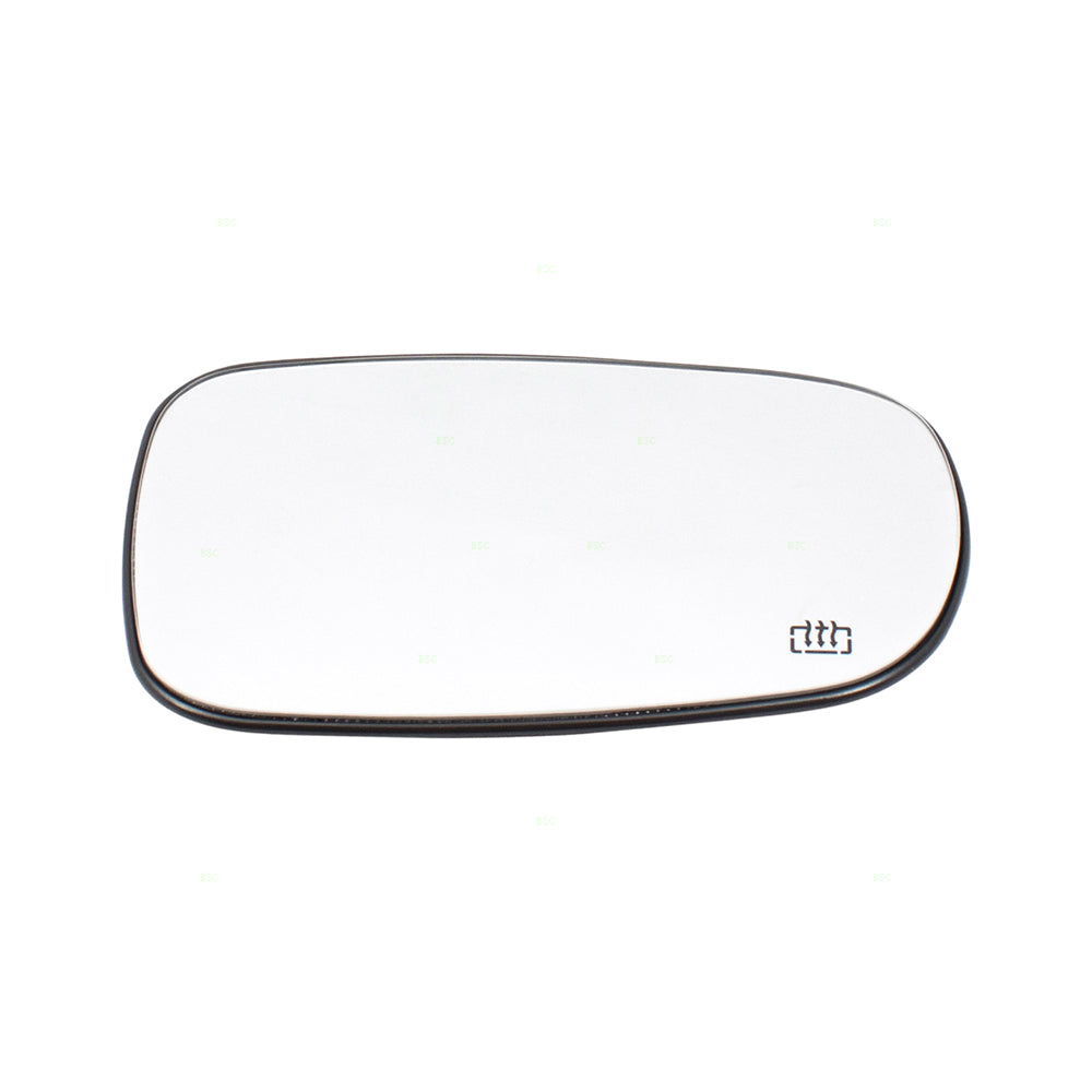 Brock Replacement Drivers Power Side View Mirror Glass with Base Heated compatible with 9-3 & 9-7 12795603