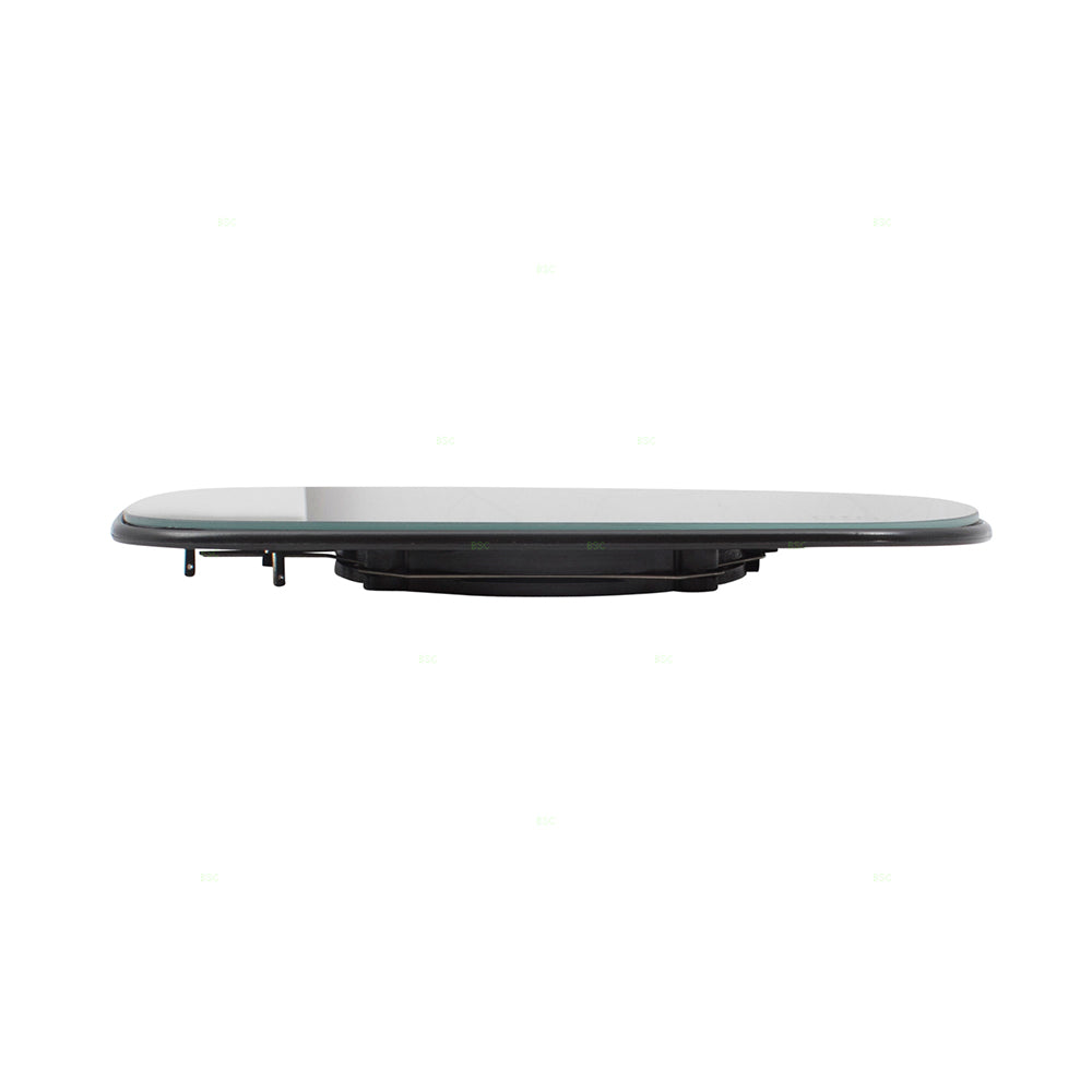 Brock Replacement Pair Set Power Side View Mirror Glass with Bases compatible with 9-3 9-5 12795603 12795612