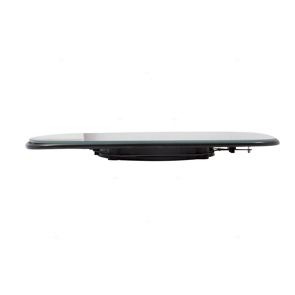 Brock Replacement Pair Set Power Side View Mirror Glass with Bases compatible with 9-3 9-5 12795603 12795612