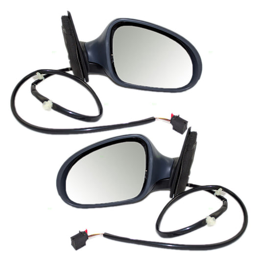 Brock Replacement Driver and Passenger Power Side View Mirrors Heated Signal Ready-to-Paint Gray Compatible with 2006 2007 2008 2009 2010 Passat 3C1857507DP9B9 3C1857508DM9B9
