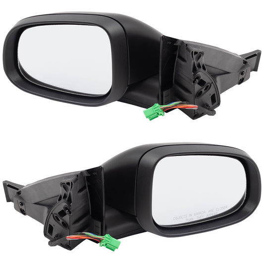 Brock Replacement Pair Set Power Side View Mirrors Heated Signal Memory Puddle Lamp Temperature Sensor fits 2012-2016 S80 w/out BLIS replaces 312989122 307164822 312989205 398048504