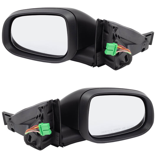 Brock Replacement Set Power Folding Mirrors Heated with Signal Memory Puddle Lamp Compatible with 2012-2016 S80