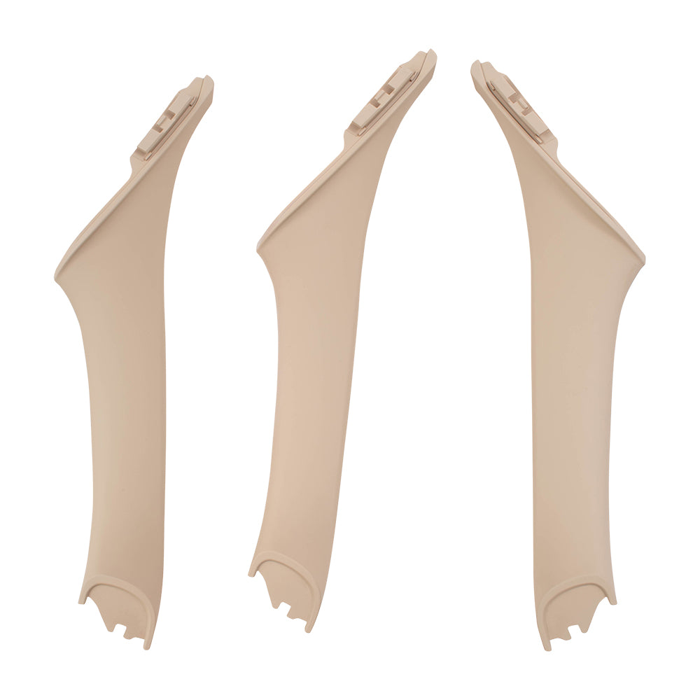 Brock Replacement LHD Inside Door Panel Pull Handle and Switch Bezel Kit 7 Piece Set Compatible with 11-16 5 Series