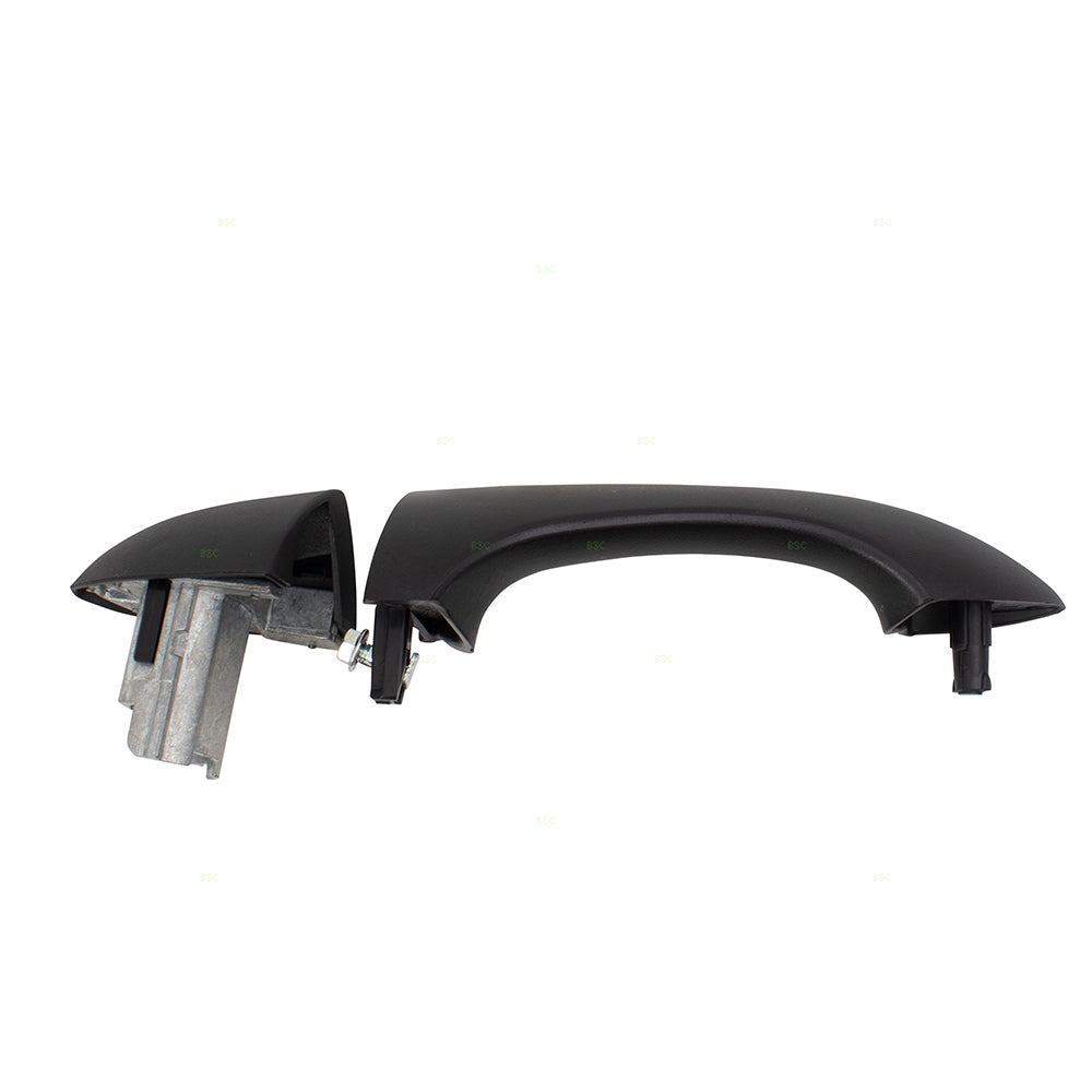 Brock Replacement Drivers Outside Rear Door Handle Textured Black Left Exterior Replacement for 2000-2006 X5 51218243617 51218243625