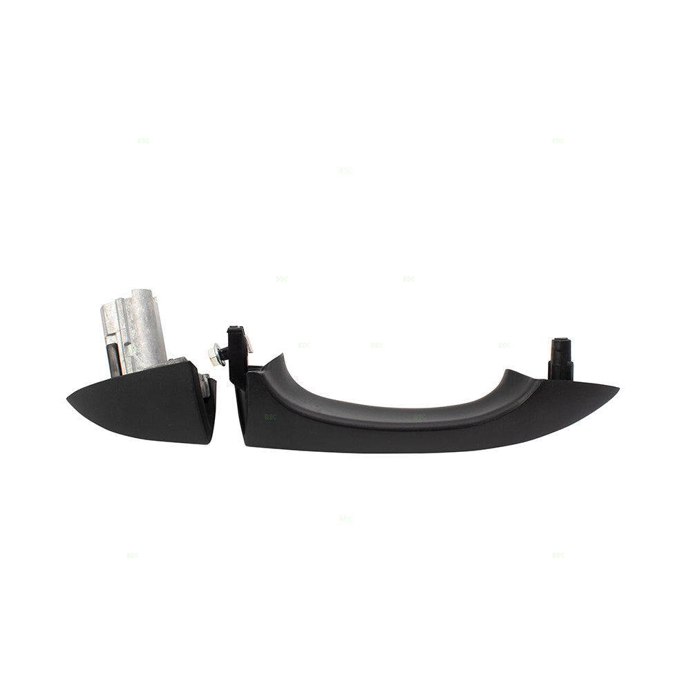 Brock Replacement Drivers Outside Rear Door Handle Textured Black Left Exterior Replacement for 2000-2006 X5 51218243617 51218243625