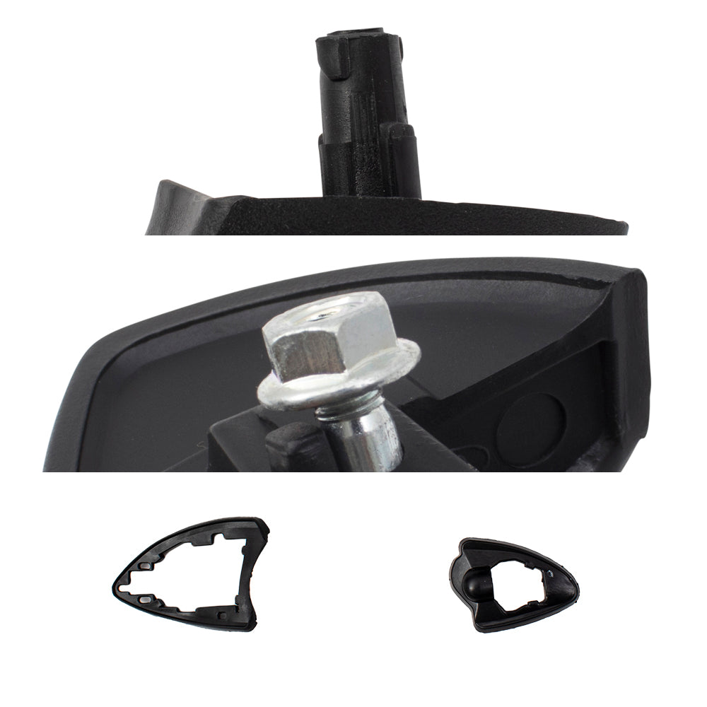Brock Replacement Driver and Passenger Side Outside Door Handles Textured Black 4 Piece Set Compatible with 2000-2006 X5