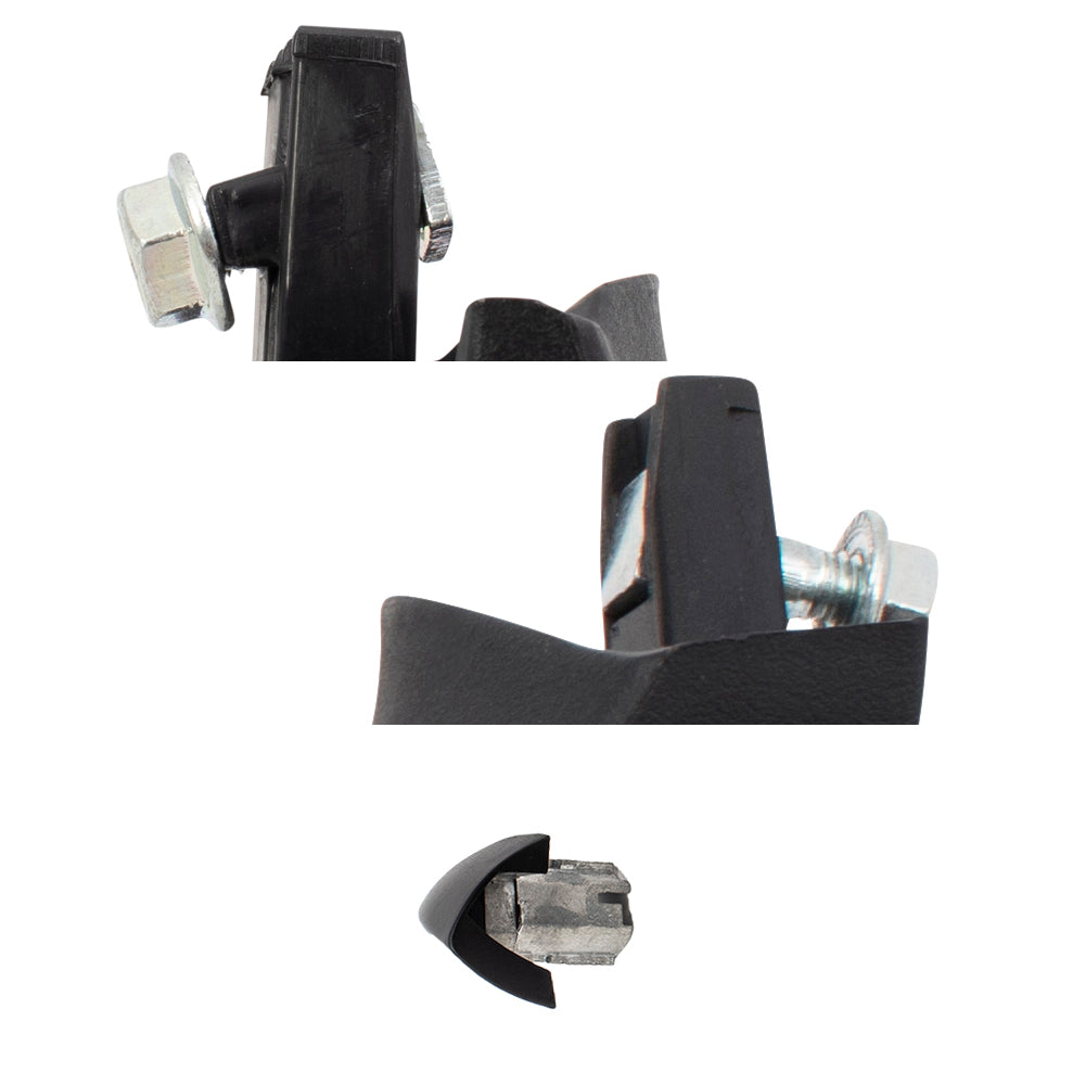 Brock Replacement Driver and Passenger Side Outside Door Handles Textured Black 4 Piece Set Compatible with 2000-2006 X5