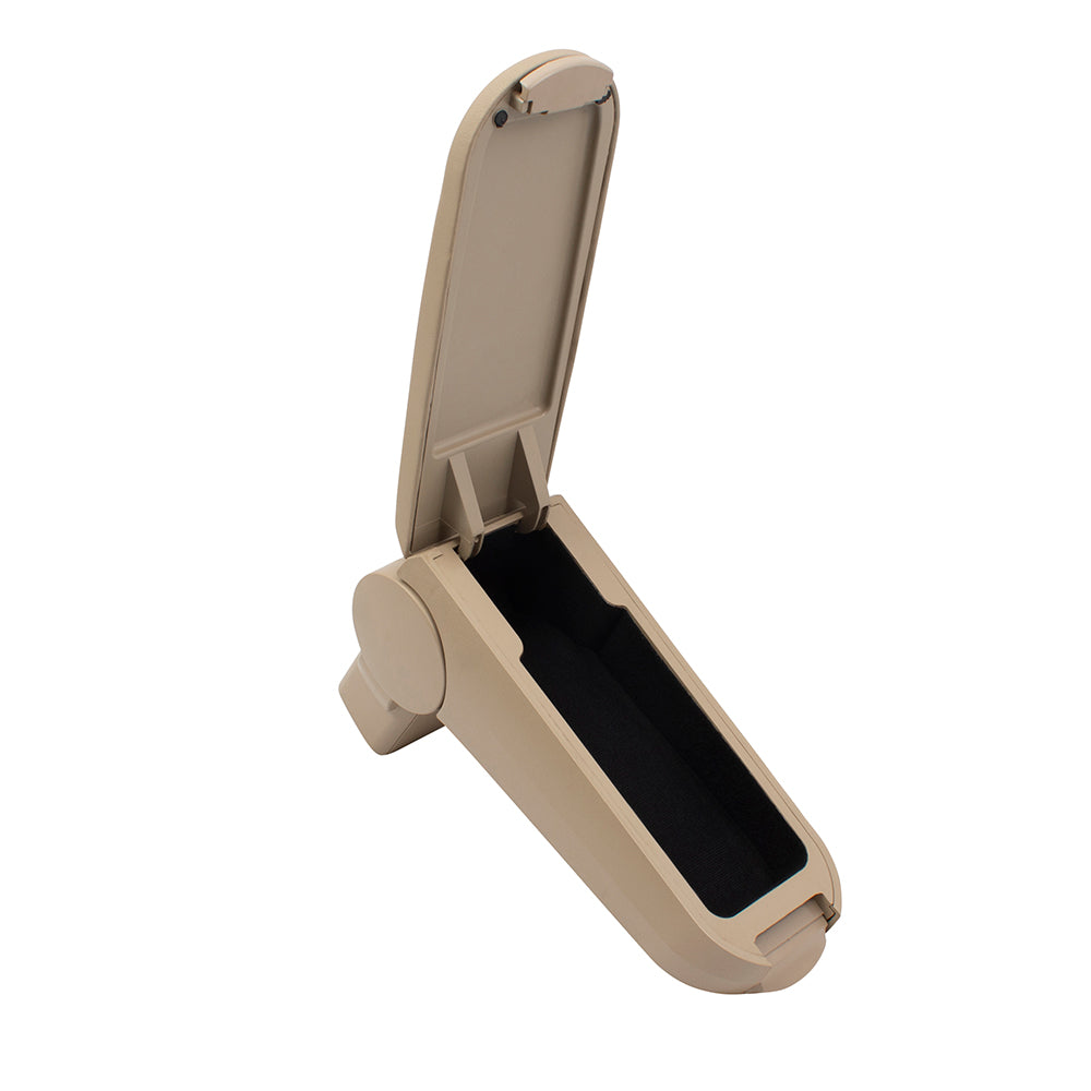 Brock Replacement Beige Leatherette Center Console Armrest Repair Kit with Hardware Compatible with 1999-2005 A4 1999-2005 Golf 1J0 864 279 B 4TE