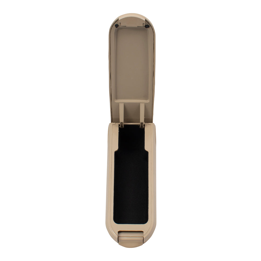 Brock Replacement Beige Leatherette Center Console Armrest Repair Kit with Hardware Compatible with 1999-2005 A4 1999-2005 Golf 1J0 864 279 B 4TE