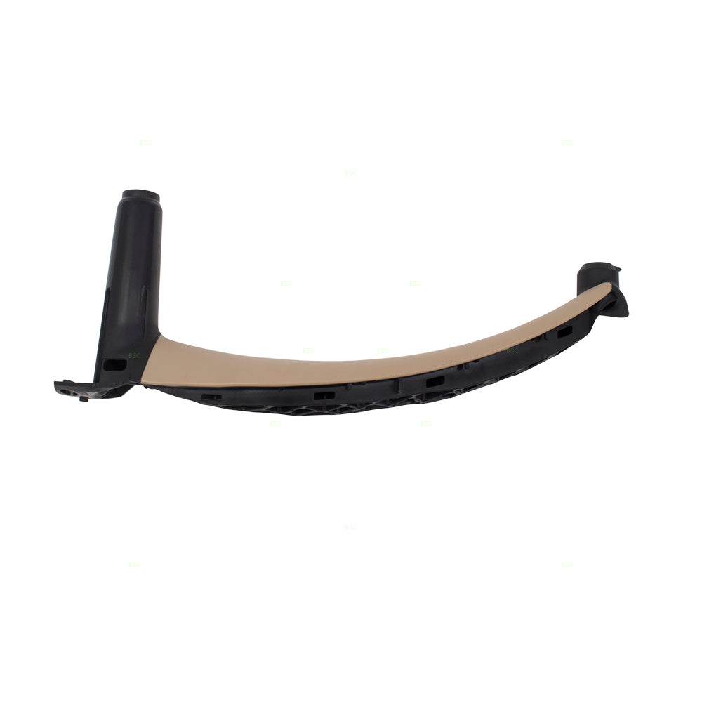 Brock Replacement Passengers Front or Rear Inside Beige Door Panel Pull Handle Compatible with X5 E70 X6 E71 & X6 Hybrid E72 51416969404