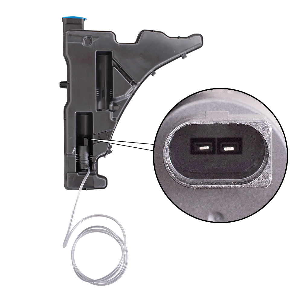 Brock Replacement Windshield Washer Reservoir w/Cap Pump Sensor Compatible with 17-20 A4 17-20 S4 17-19 A4 Allroad