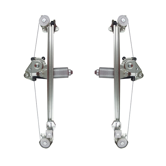 Brock Replacement Pair Set Rear Power Window Lift Regulators w/Motors Assemblies Compatible with 1998-1999 E-Class W210 2107301346 2107301646
