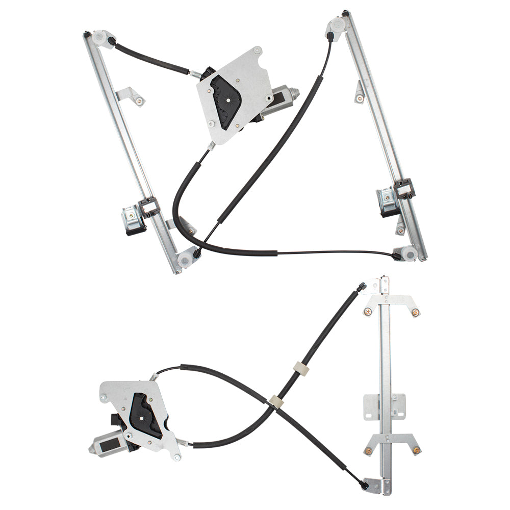 Brock Aftermarket Replacement Front & Rear Driver Left Passenger Right Power Window Regulator With Motor 4 Piece Set Compatible With 2002-2018 Mercedes-Benz G-Class W463