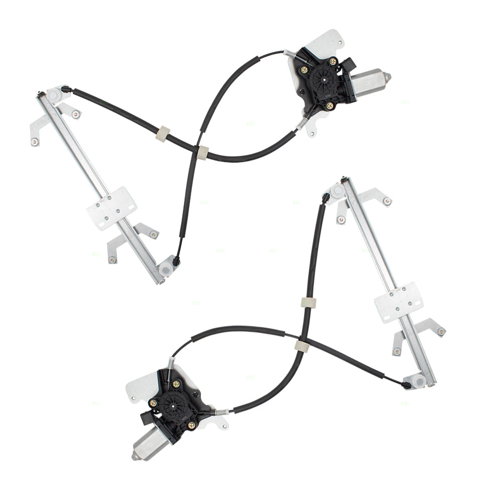 Brock Replacement Pair Set Rear Power Window Regulators w/Motor Assemblies Compatible with 2002-2018 G-Class W463 4637300746 4637300846