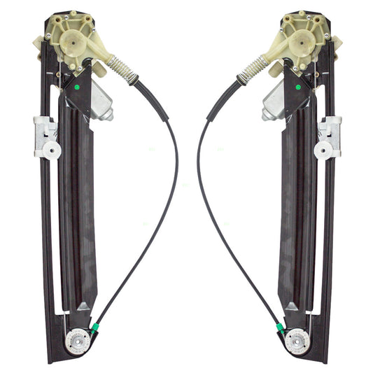 Brock Replacement Pair Set Rear Power Window Lift Regulators with Motors Assemblies Compatible with 1999-2003 5 Series 00-03 M5 51 35 8 252 429 51 35 8 252 430