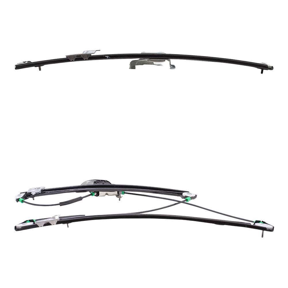 Brock Replacement Front and Rear Driver and Passenger Side Power Window Regulators Without Motor 4 Piece Set Compatible with 2000-2006 X5