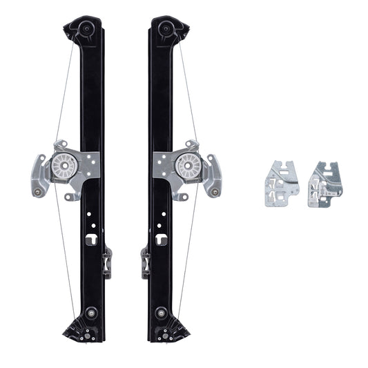 Brock Replacement Pair Rear Power Window Regulators Compatible with 2000-2006 X5